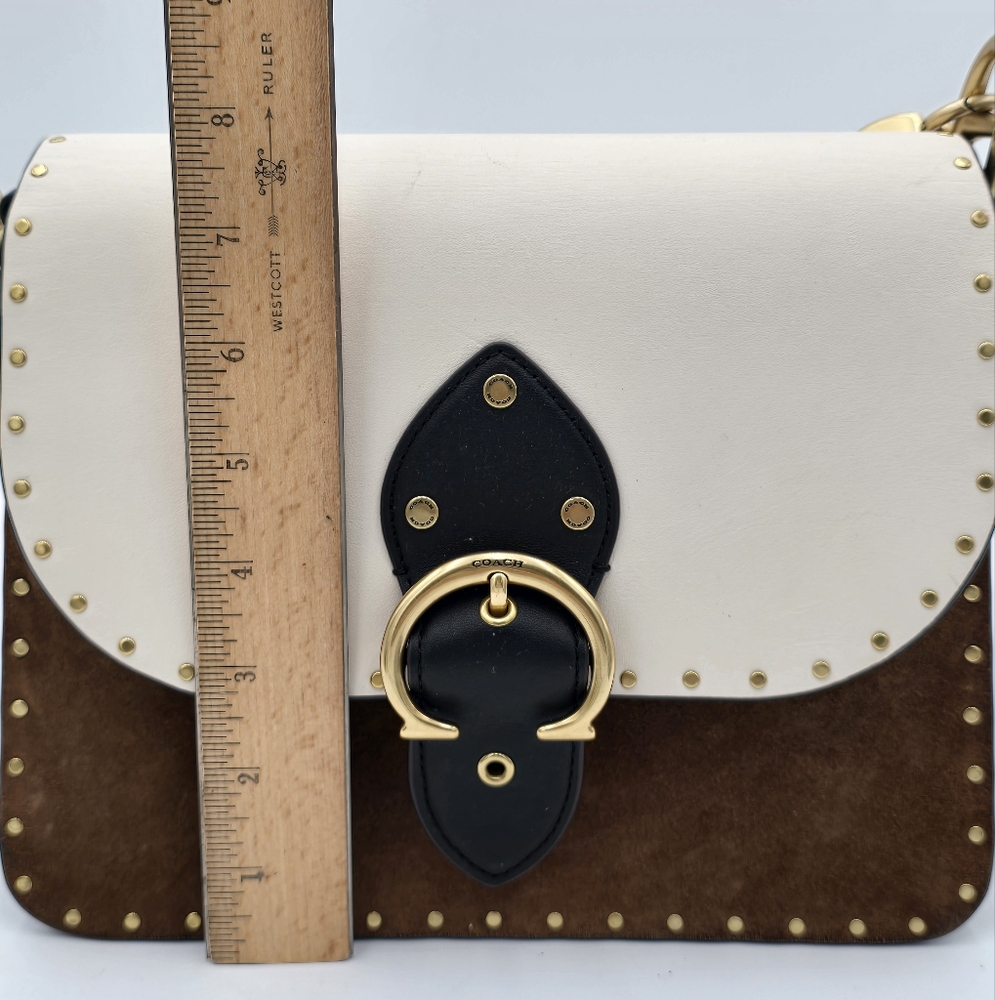 💥NWOT💥 Coach Beat Shoulder Bag In Colorblock With Rivets Leather Crossbody - Picture 15 of 16